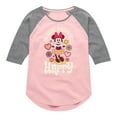 thumbnail image 1 of Disney - Mickey & Friends - Minnie Mouse - Do What Makes You Happy - Toddler And Youth Girls Raglan Graphic T-Shirt, 1 of 5