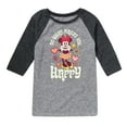 thumbnail image 1 of Disney - Mickey & Friends - Minnie Mouse - Do What Makes You Happy - Toddler And Youth Raglan Graphic T-Shirt, 1 of 4