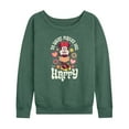 thumbnail image 1 of Disney - Mickey & Friends - Minnie Mouse - Do What Makes You Happy - Women's Lightweight French Terry Long Sleeve Shirt, 1 of 5