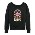 thumbnail image 1 of Disney - Mickey & Friends - Minnie Mouse - Do What Makes You Happy - Women's Lightweight French Terry Long Sleeve Shirt, 1 of 5