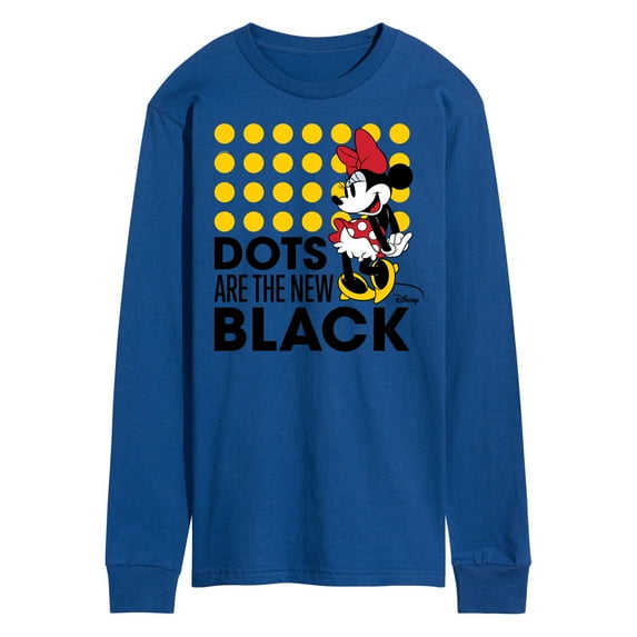 Disney - Mickey & Friends - Minnie Mouse - Dots Are the New Black - Men's Long Sleeve T-Shirt
