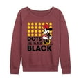 thumbnail image 1 of Disney - Mickey & Friends - Minnie Mouse - Dots Are the New Black - Women's Lightweight French Terry Long Sleeve Shirt, 1 of 5