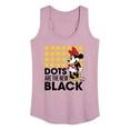 thumbnail image 1 of Disney - Mickey & Friends - Minnie Mouse - Dots Are the New Black - Women's Racerback Tank Top, 1 of 5