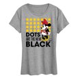 thumbnail image 1 of Disney - Mickey & Friends - Minnie Mouse - Dots Are the New Black - Women's Short Sleeve Graphic T-Shirt, 1 of 5