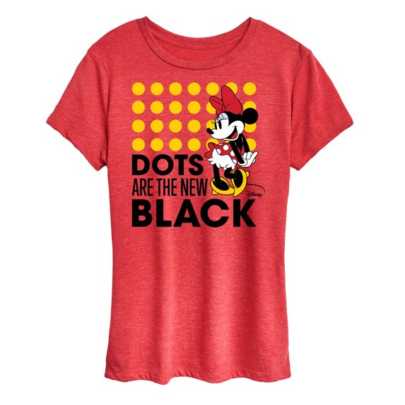 Disney - Mickey & Friends - Minnie Mouse - Dots Are the New Black - Women's Short Sleeve Graphic T-Shirt