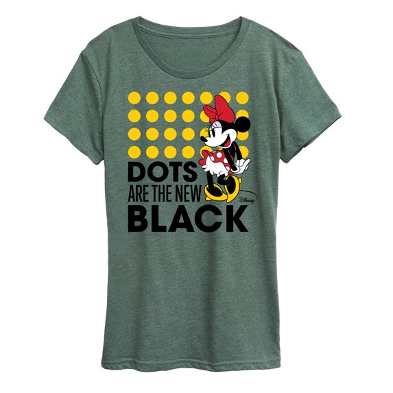 Disney - Mickey & Friends - Minnie Mouse - Dots Are the New Black - Women's Short Sleeve Graphic T-Shirt