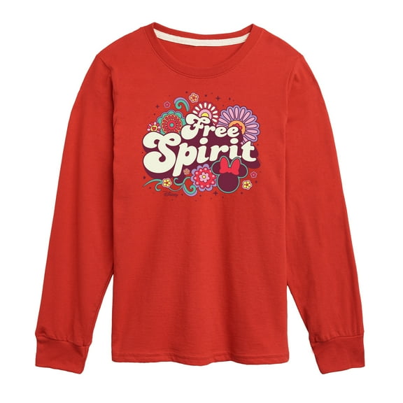 Disney - Mickey & Friends - Minnie Mouse - Flowery Free Spirit - Toddler And Youth Long Sleeve Graphic T-Shirt
