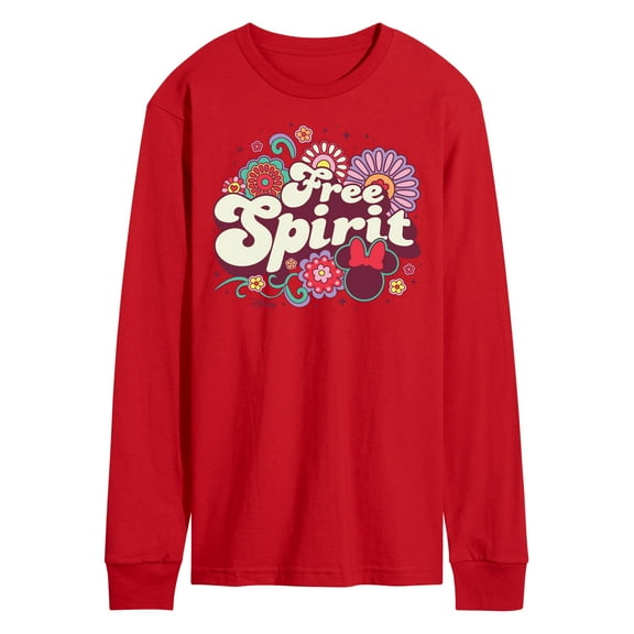 Disney - Mickey & Friends - Minnie Mouse - Free Spirit - Flowers Blooming - Men's Long Sleeve T-Shirt