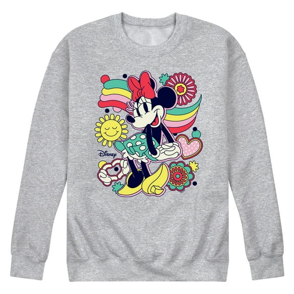 Disney - Mickey & Friends - Minnie Mouse - Happiness - Men's Crew Neck Fleece Pullover