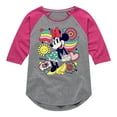 thumbnail image 1 of Disney - Mickey & Friends - Minnie Mouse - Happiness - Toddler And Youth Girls Raglan Graphic T-Shirt, 1 of 5