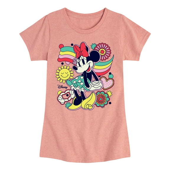 Disney - Mickey & Friends - Minnie Mouse - Happiness - Toddler And Youth Girls Short Sleeve Graphic T-Shirt