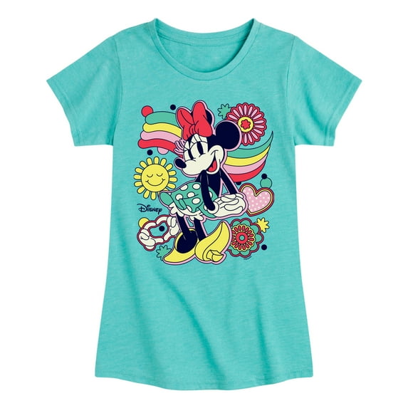 Disney - Mickey & Friends - Minnie Mouse - Happiness - Toddler And Youth Girls Short Sleeve Graphic T-Shirt