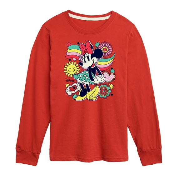 Disney - Mickey & Friends - Minnie Mouse - Happiness - Toddler And Youth Long Sleeve Graphic T-Shirt