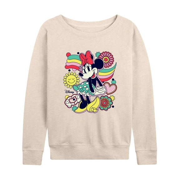 Disney - Mickey & Friends - Minnie Mouse - Happiness - Women's Lightweight French Terry Long Sleeve Shirt