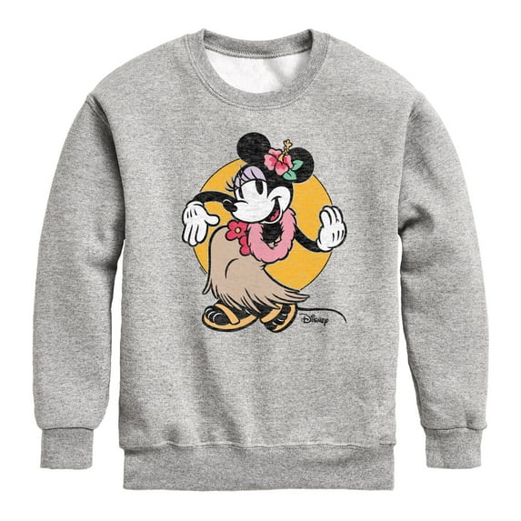Disney - Mickey & Friends - Minnie Mouse - Hawaii Hula - Toddler And Youth Crewneck Fleece Sweatshirt