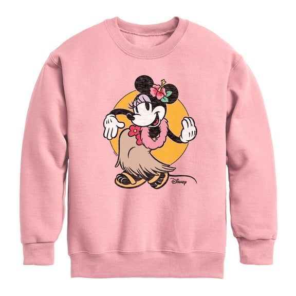 Disney - Mickey & Friends - Minnie Mouse - Hawaii Hula - Toddler And Youth Crewneck Fleece Sweatshirt