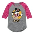 thumbnail image 1 of Disney - Mickey & Friends - Minnie Mouse - Hawaii Hula - Toddler And Youth Girls Raglan Graphic T-Shirt, 1 of 5