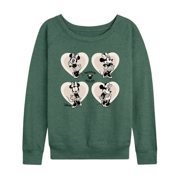 Disney - Mickey & Friends - Minnie Mouse Hearts You - Women's Lightweight French Terry Long Sleeve Shirt