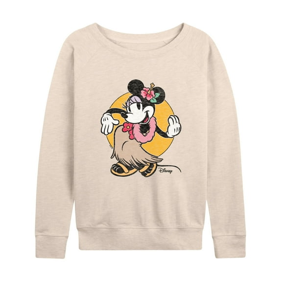 Disney - Mickey & Friends - Minnie Mouse - Hula Girl - Women's Lightweight French Terry Long Sleeve Shirt