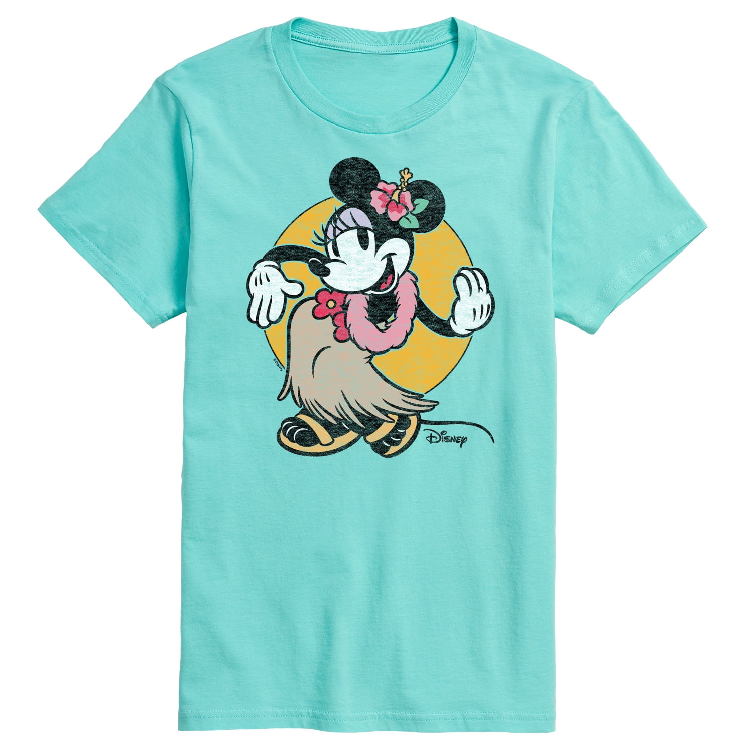 Disney Mickey & Friends Minnie Mouse Hulu Girl Men's Short Sleeve Graphic TShirt
