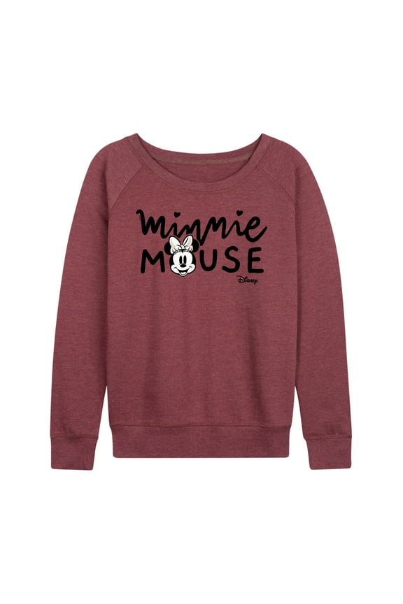 - Mickey & Friends - Minnie Mouse Original - Women's Lightweight French Terry Long Sleeve Shirt