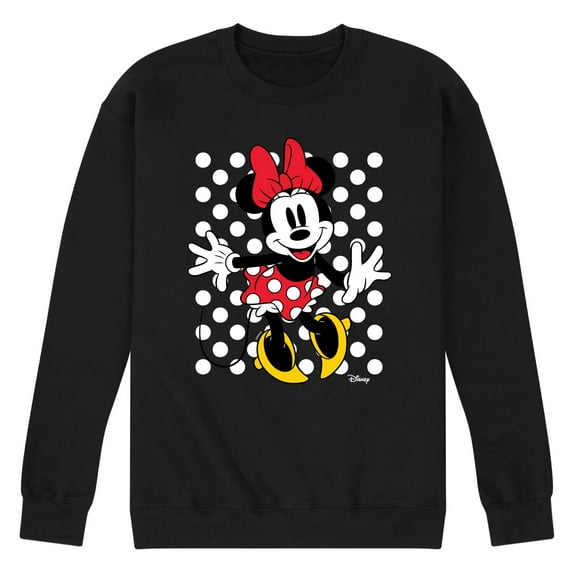 Disney - Mickey & Friends - Minnie Mouse - Polka Dots Everywhere - Men's Crew Neck Fleece Pullover