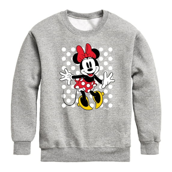 Disney - Mickey & Friends - Minnie Mouse - Polka Dots Everywhere - Toddler And Youth Crewneck Fleece Sweatshirt