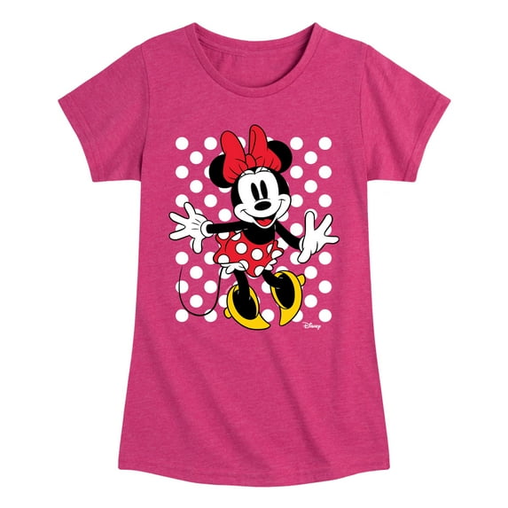 Disney - Mickey & Friends - Minnie Mouse - Polka Dots Everywhere - Toddler And Youth Girls Short Sleeve Graphic T-Shirt