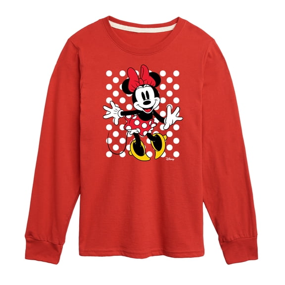 Disney - Mickey & Friends - Minnie Mouse - Polka Dots Everywhere - Toddler And Youth Long Sleeve Graphic T-Shirt