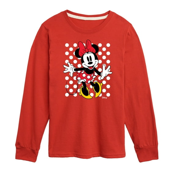 Disney - Mickey & Friends - Minnie Mouse - Polka Dots Everywhere - Toddler And Youth Long Sleeve Graphic T-Shirt