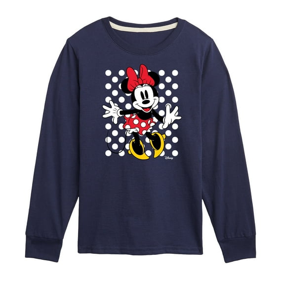 Disney - Mickey & Friends - Minnie Mouse - Polka Dots Everywhere - Toddler And Youth Long Sleeve Graphic T-Shirt