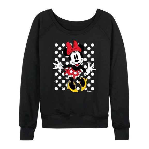 Disney - Mickey & Friends - Minnie Mouse - Polka Dots Everywhere - Women's Lightweight French Terry Long Sleeve Shirt