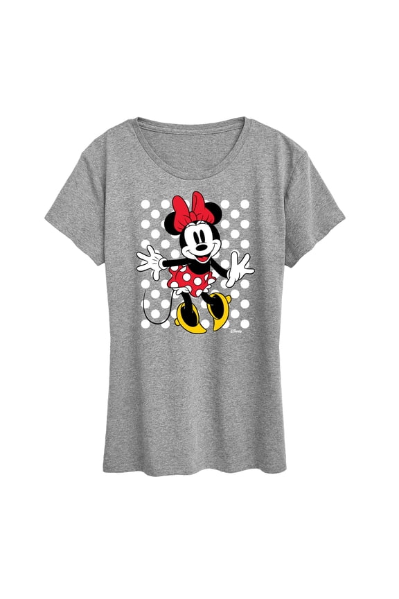 - Mickey & Friends - Minnie Mouse - Polka Dots Everywhere - Women's Short Sleeve Graphic T-Shirt