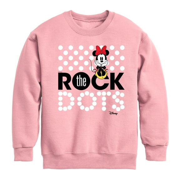 Disney - Mickey & Friends - Minnie Mouse - Rock the Dots - Toddler And Youth Crewneck Fleece Sweatshirt