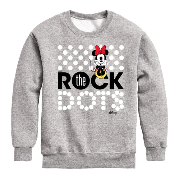 Disney - Mickey & Friends - Minnie Mouse - Rock the Dots - Toddler And Youth Crewneck Fleece Sweatshirt