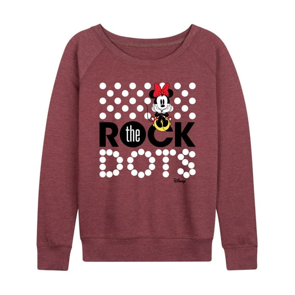 Disney - Mickey & Friends - Minnie Mouse - Rock the Dots - Women's Lightweight French Terry Long Sleeve Shirt