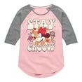 thumbnail image 1 of Disney - Mickey & Friends - Minnie Mouse - Stay Groovy - Toddler And Youth Girls Raglan Graphic T-Shirt, 1 of 5