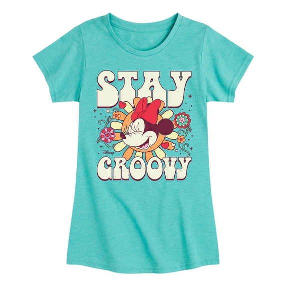 Disney - Mickey & Friends - Minnie Mouse - Stay Groovy - Toddler And Youth Girls Short Sleeve Graphic T-Shirt
