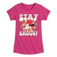 thumbnail image 1 of Disney - Mickey & Friends - Minnie Mouse - Stay Groovy - Toddler And Youth Girls Short Sleeve Graphic T-Shirt, 1 of 5