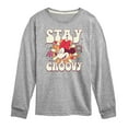 thumbnail image 1 of Disney - Mickey & Friends - Minnie Mouse - Stay Groovy - Toddler And Youth Long Sleeve Graphic T-Shirt, 1 of 5