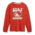 thumbnail image 1 of Disney - Mickey & Friends - Minnie Mouse - Stay Groovy - Toddler And Youth Long Sleeve Graphic T-Shirt, 1 of 5