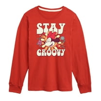 Disney - Mickey & Friends - Minnie Mouse - Stay Groovy - Toddler And Youth Long Sleeve Graphic T-Shirt