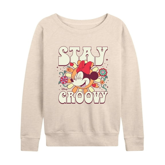 Disney - Mickey & Friends - Minnie Mouse - Stay Groovy - Women's Lightweight French Terry Long Sleeve Shirt