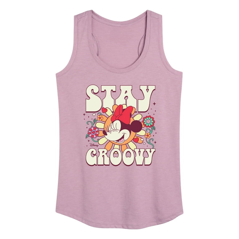 Disney - Mickey & Friends - Minnie Mouse - Stay Groovy - Women's Racerback  Tank Top 