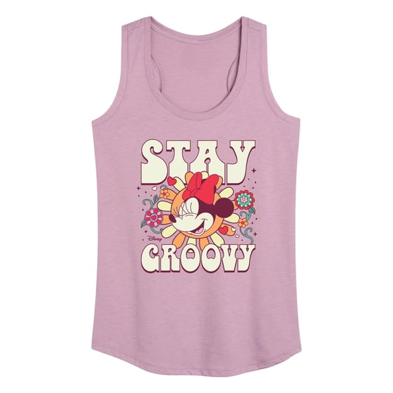 Disney - Mickey & Friends - Minnie Mouse - Stay Groovy - Women's Racerback Tank Top