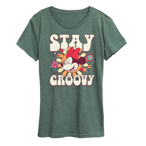 Disney - Mickey & Friends - Minnie Mouse - Stay Groovy - Women's Short Sleeve Graphic T-Shirt