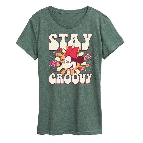 Disney - Mickey & Friends - Minnie Mouse - Stay Groovy - Women's Short Sleeve Graphic T-Shirt