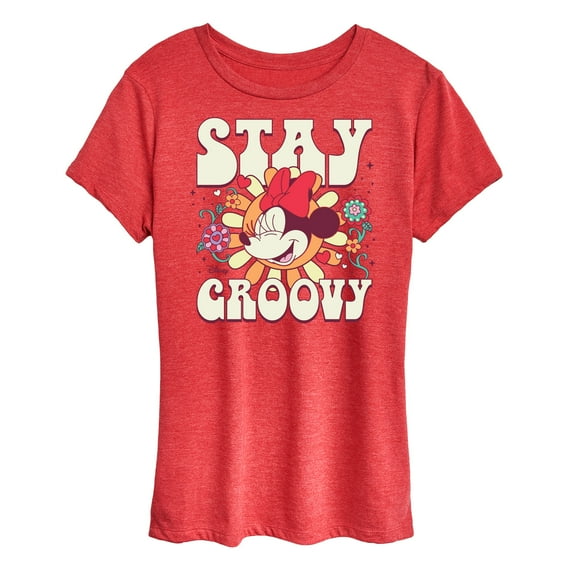 Disney - Mickey & Friends - Minnie Mouse - Stay Groovy - Women's Short Sleeve Graphic T-Shirt