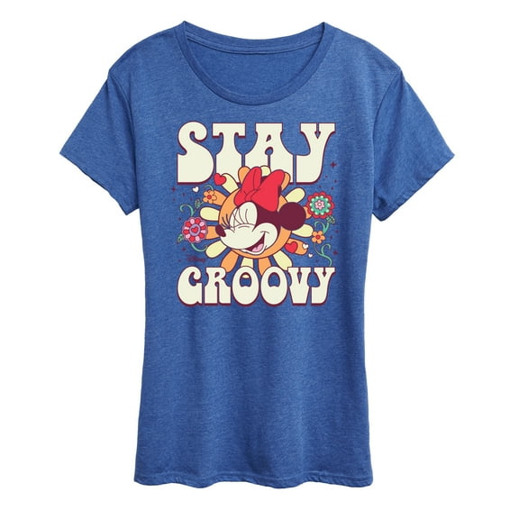 Disney - Mickey & Friends - Minnie Mouse - Stay Groovy - Women's Short Sleeve Graphic T-Shirt