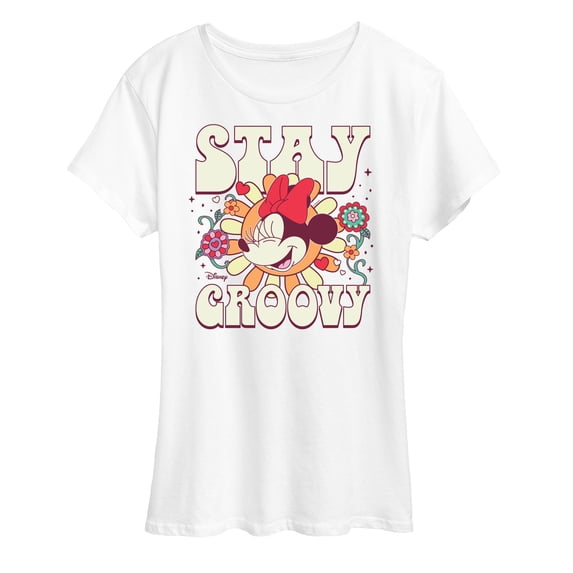 Disney - Mickey & Friends - Minnie Mouse - Stay Groovy - Women's Short Sleeve Graphic T-Shirt